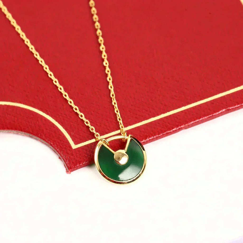 Traum AMULETTE GOLD MALACHIT HALSKETTE