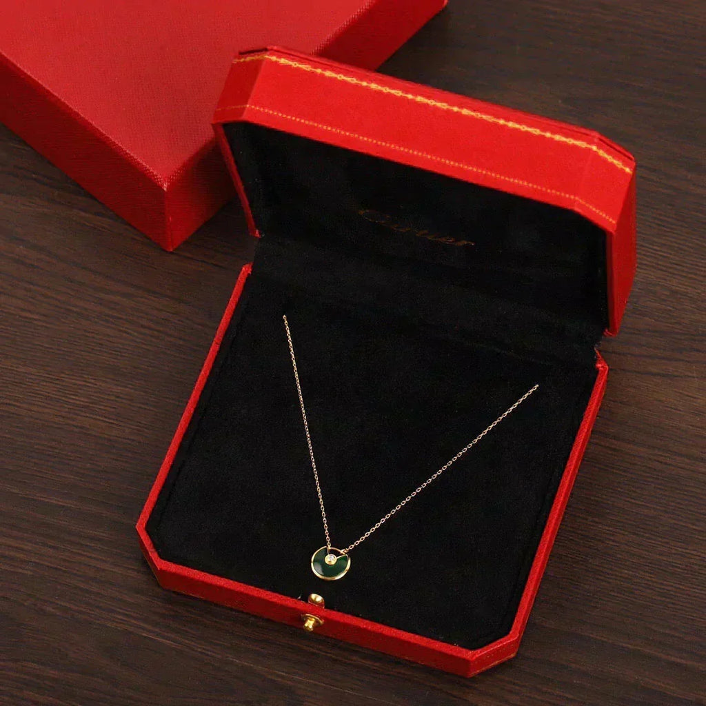Traum AMULETTE GOLD MALACHIT HALSKETTE