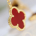 Dream CLOVER  2 MOTIF  TIGER EYE CARNELIAN EARRINGS