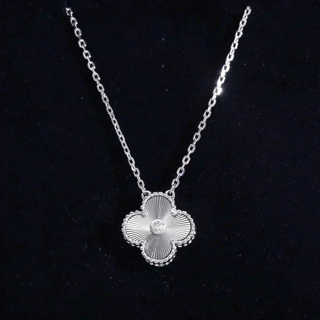 Dream CLOVER 15MM DIAMANT-LASER-HALSKETTE SILBER