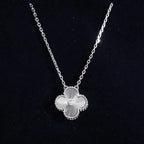 Dream CLOVER 15MM DIAMANT-LASER-HALSKETTE SILBER