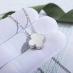 Dream CLOVER 15MM DIAMANT-LASER-HALSKETTE SILBER