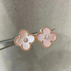 Dream CLOVER MEDIUM 1 MOTIV PINK PERLMUTT DIAMANT OHRRINGE