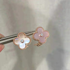 Dream CLOVER MEDIUM 1 MOTIV PINK PERLMUTT DIAMANT OHRRINGE