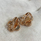 Dream CLOVER MEDIUM 1 MOTIFS CARNELIAN  DIAMOND earrings