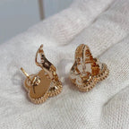 Dream CLOVER MEDIUM 1 MOTIFS CARNELIAN  DIAMOND earrings
