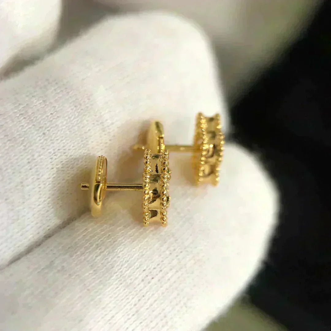 Dream CLOVER MINI 9,5 MM OHRRINGE AUS MALACHIT