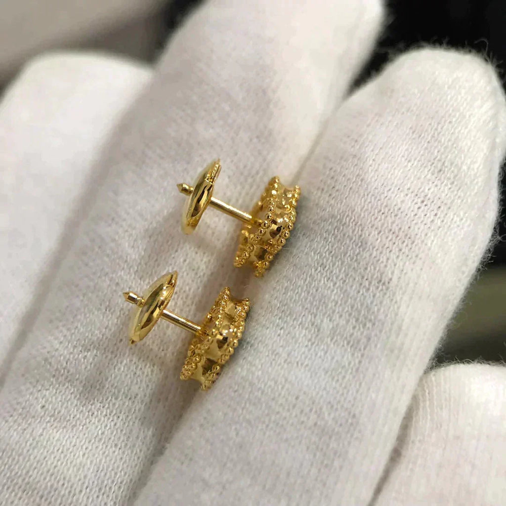Dream CLOVER MINI 9,5 MM OHRRINGE AUS MALACHIT
