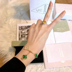 [Dream ]Neue CLOVER 5 MOTIV MALACHIT ARMBAND KOLLEKTION