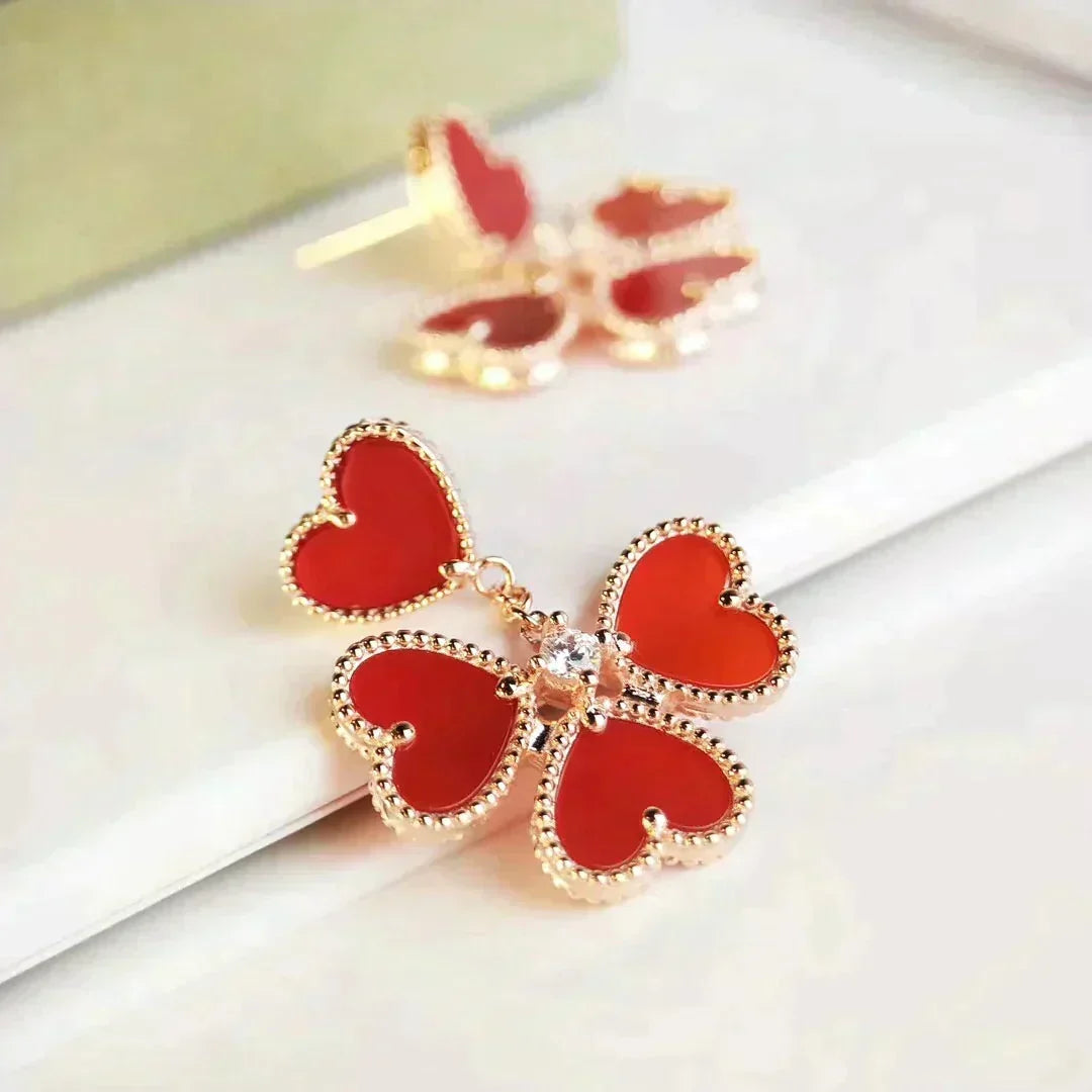 Dream SWEET CLOVER CARNELIAN EARRINGS
