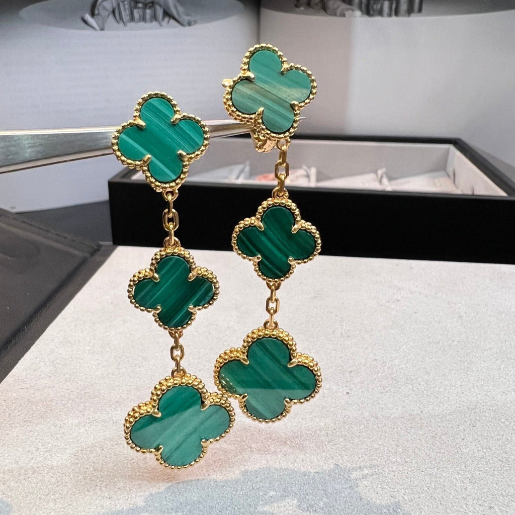 Dream CLOVER MALACHITE 3 MOTIFS GOLD