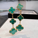 Dream CLOVER MALACHITE 3 MOTIFS GOLD