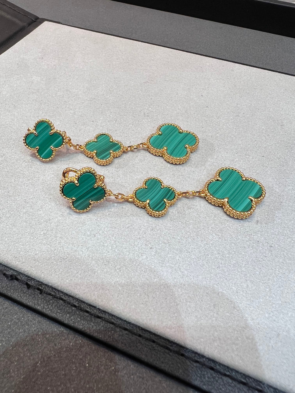 Dream CLOVER MALACHITE 3 MOTIFS GOLD