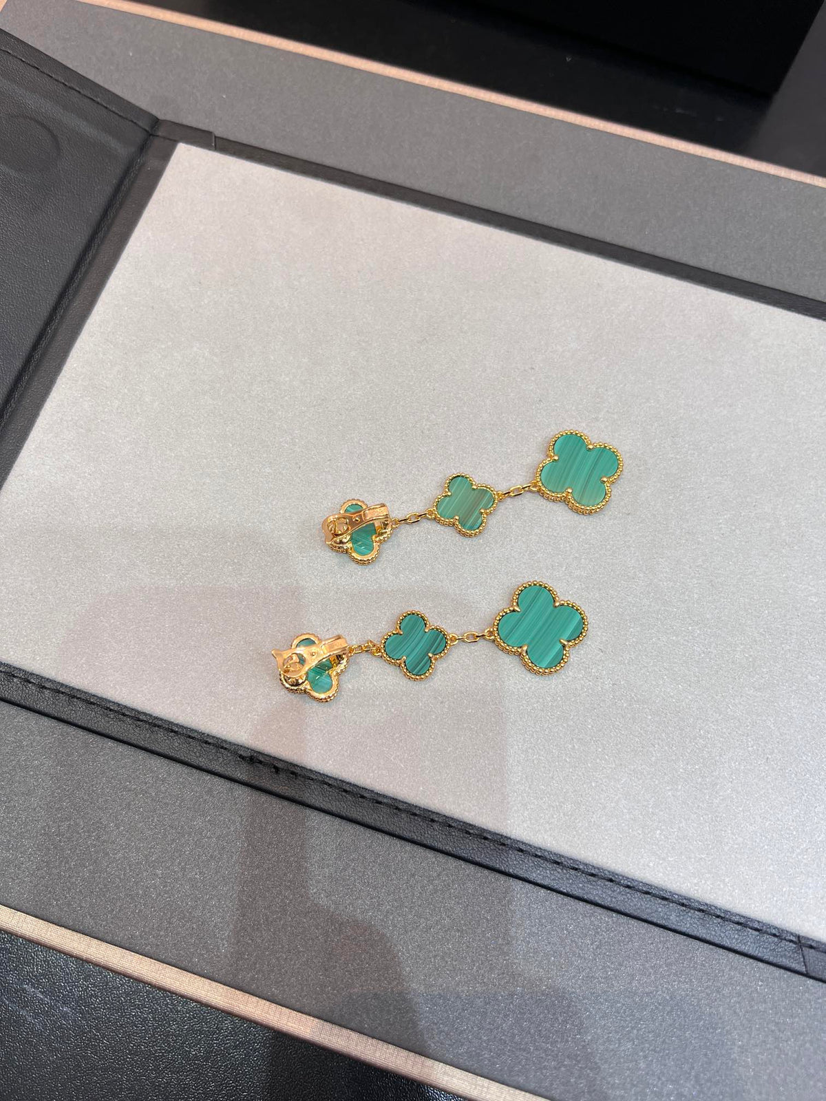 Dream CLOVER MALACHITE 3 MOTIFS GOLD