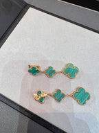 Dream CLOVER MALACHITE 3 MOTIFS GOLD