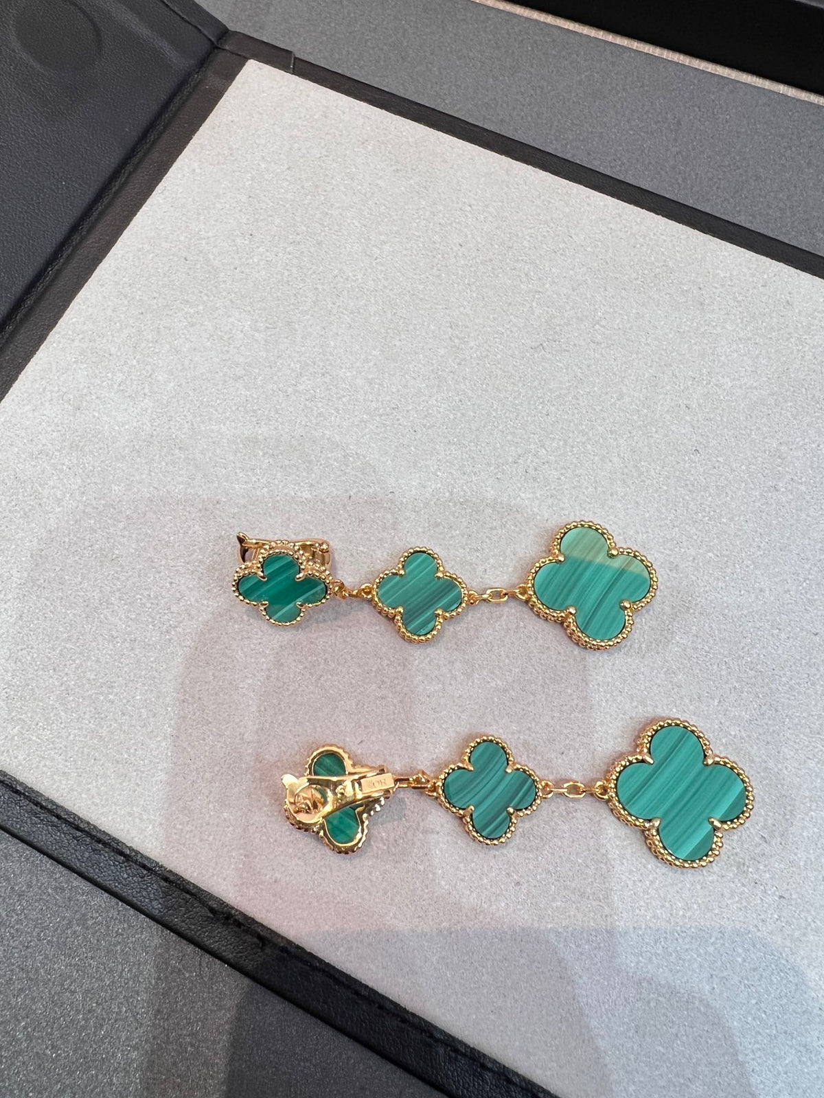 Dream CLOVER MALACHITE 3 MOTIFS GOLD