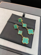 Dream CLOVER MALACHITE 3 MOTIFS GOLD