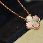 Dream CLOVER 15MM  GRAY MOTHER OF PEARL NECKLACE
