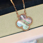 Dream CLOVER 15MM  GRAY MOTHER OF PEARL NECKLACE