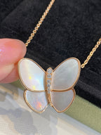Dream BUTTERFLY GOLD MOP DIAMOND NECKLACE