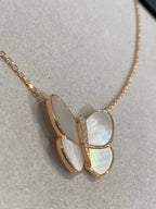 Dream BUTTERFLY GOLD MOP DIAMOND NECKLACE