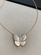 Dream BUTTERFLY GOLD MOP DIAMOND NECKLACE