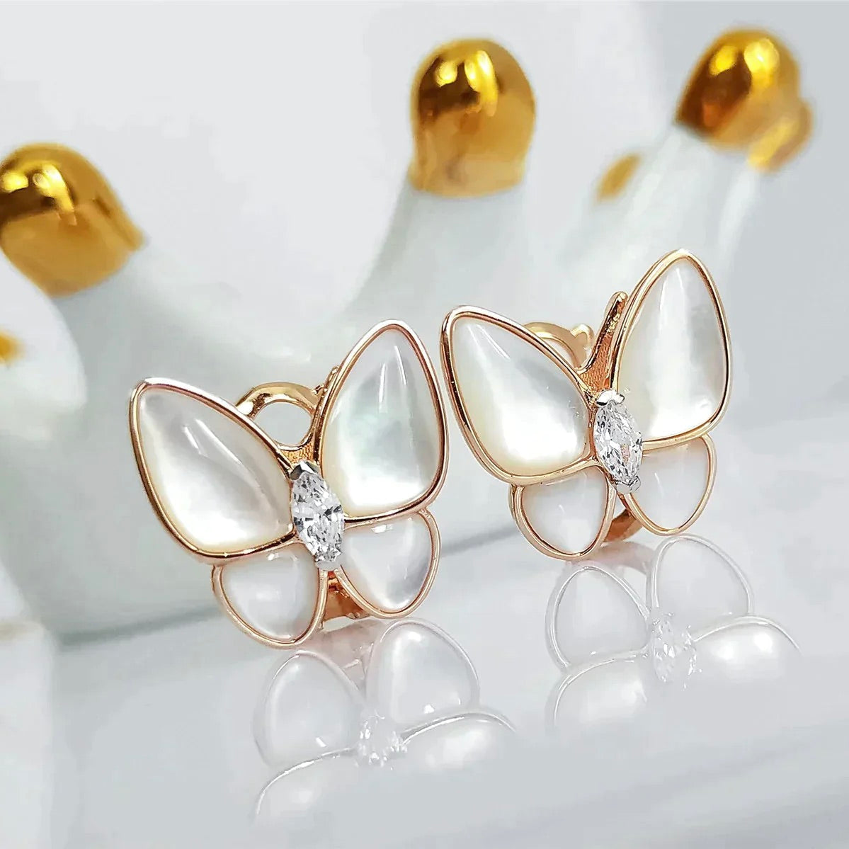 Dream BUTTERFLY MOP DIAMOND EARRINGS