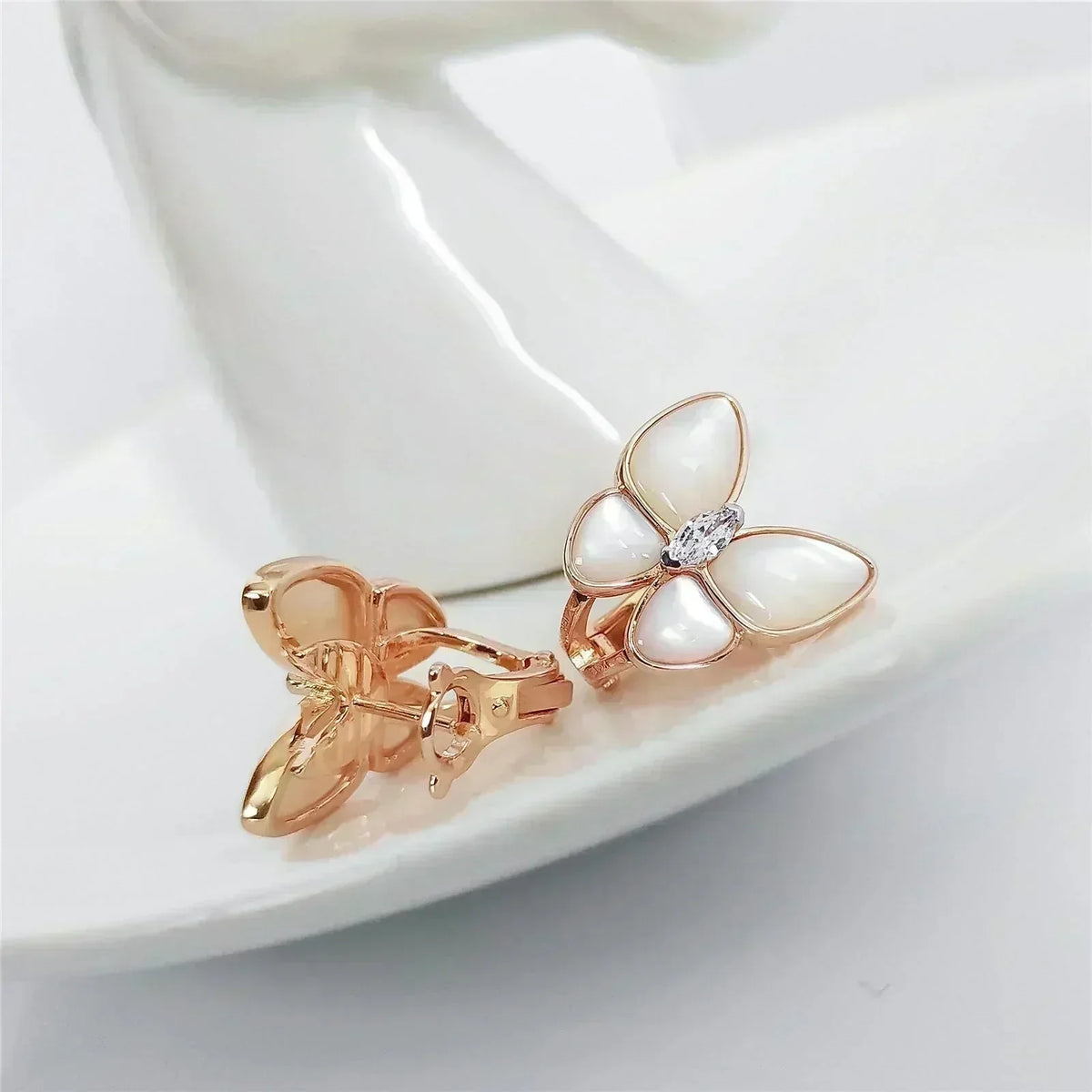 Dream BUTTERFLY MOP DIAMOND EARRINGS