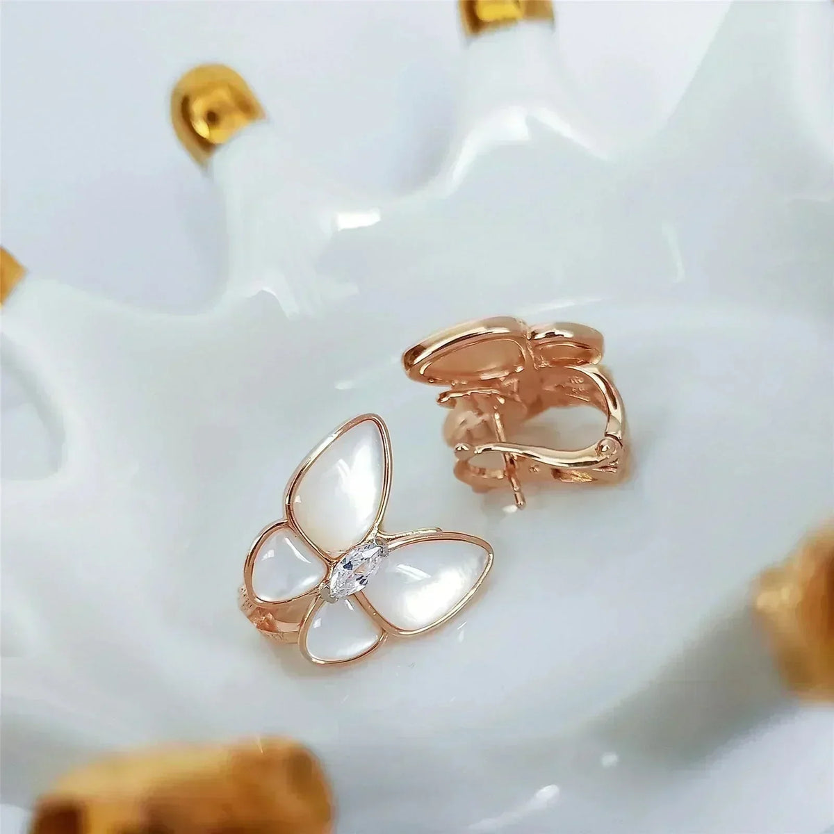 Dream BUTTERFLY MOP DIAMOND EARRINGS