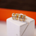 Dream MINI POP H GOLD EARRINGS GREY