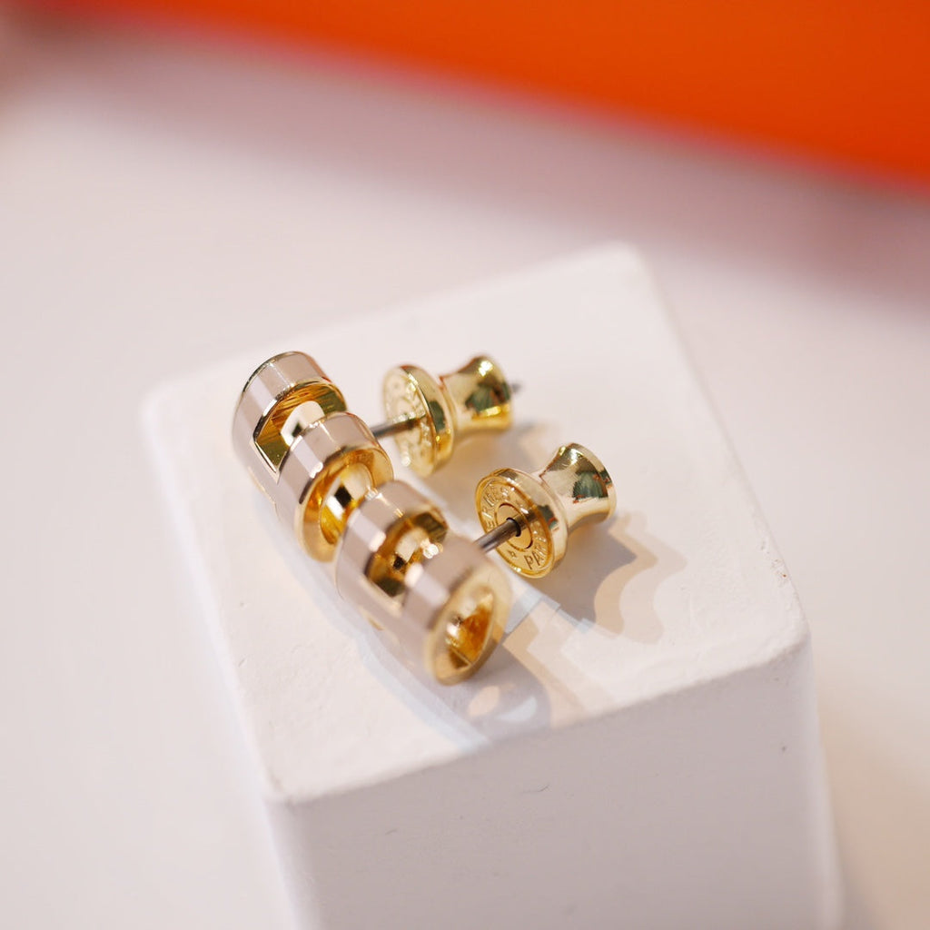 Dream MINI POP H GOLD EARRINGS GREY
