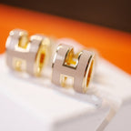 Dream MINI POP H GOLD EARRINGS GREY