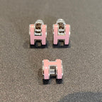Dream MINI POP H SILVER EARRINGS PINK