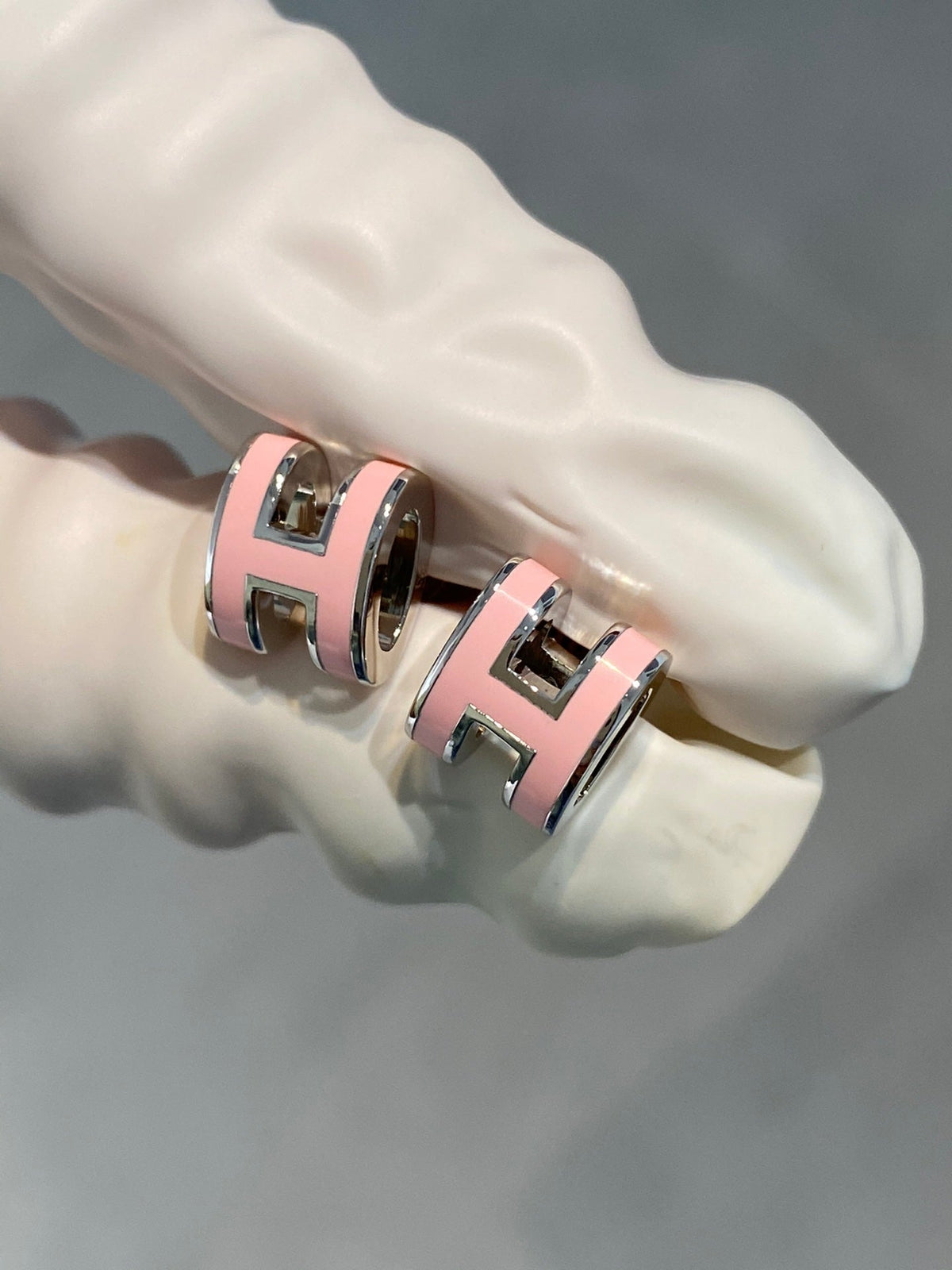 Dream MINI POP H SILVER EARRINGS PINK