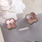 Dream CLOVER MEDIUM 1 MOTIV PINK PERLMUTT DIAMANT OHRRINGE