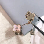 Dream CLOVER MEDIUM 1 MOTIV PINK PERLMUTT DIAMANT OHRRINGE