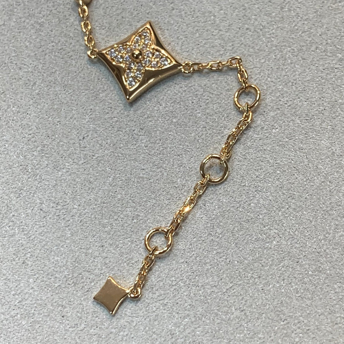 Dream STAR AND SUN 4 MOTIFS GOLD DIAMONDS BRACELET