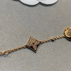 Dream STAR AND SUN 4 MOTIFS GOLD DIAMONDS BRACELET