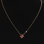 Dream STAR NECKLACE PINK GOLD 1 DIAMOND