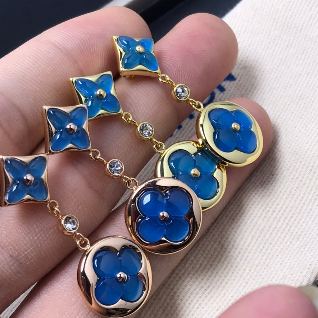 Dream STAR AND SUN AGATE DIAMOND EARRINGS