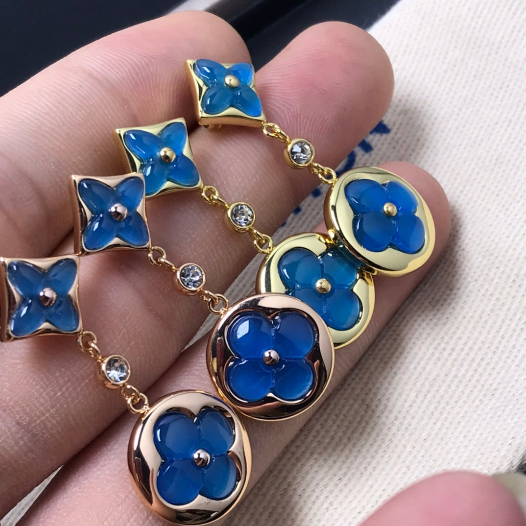 Dream STAR AND SUN AGATE DIAMOND EARRINGS