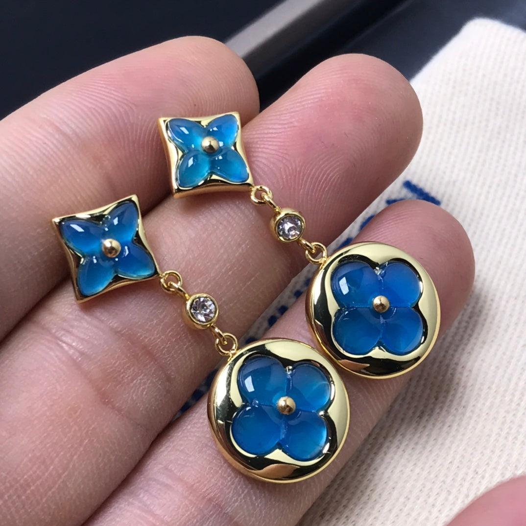DREAM STAR- UND SONNENACHAT-DIAMANT-OHRRINGE