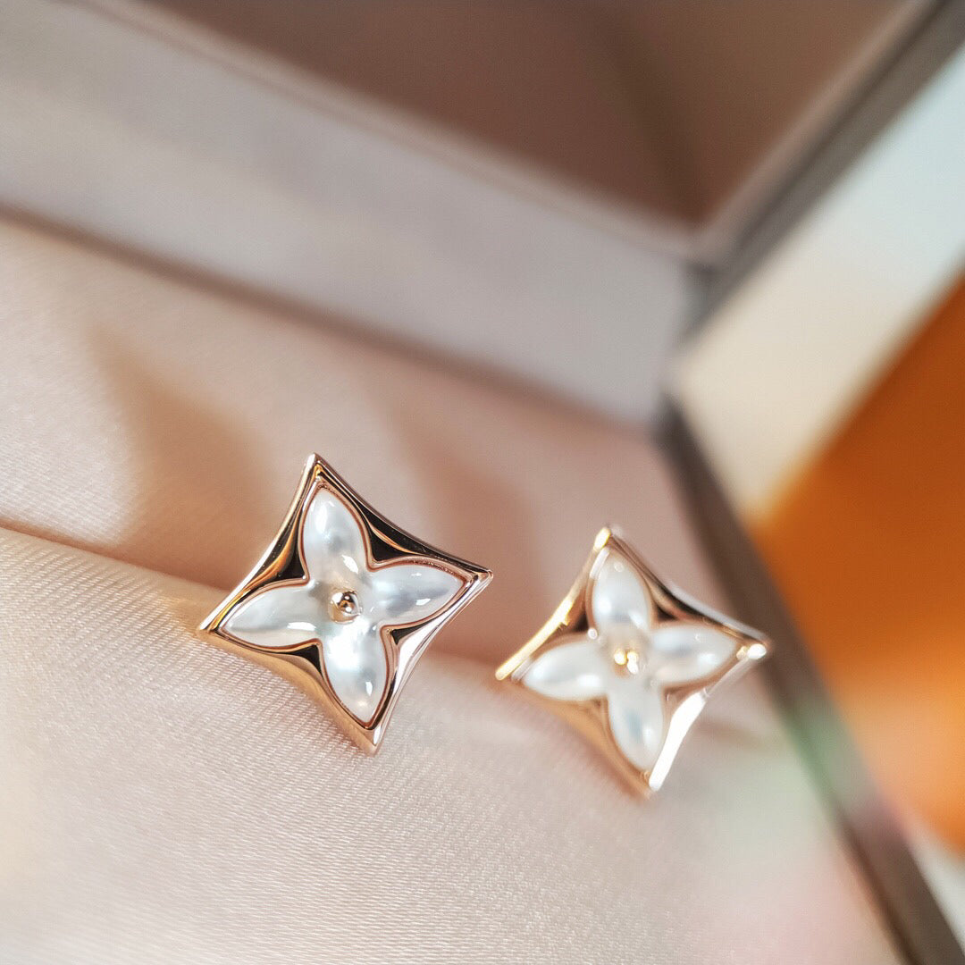 Dream STAR MOP PINK GOLD EARRINGS
