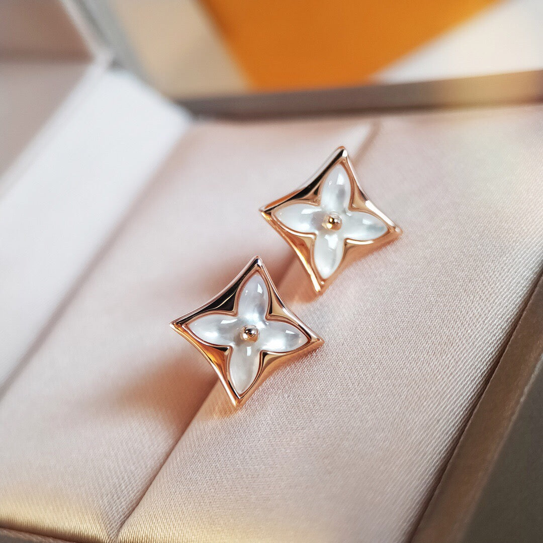 Dream STAR MOP PINK GOLD EARRINGS