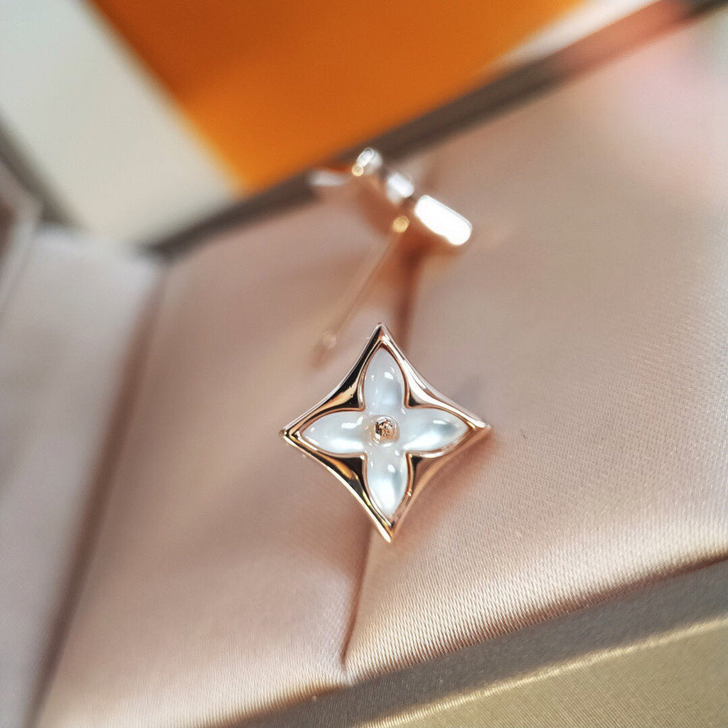 Dream STAR MOP PINK GOLD EARRINGS