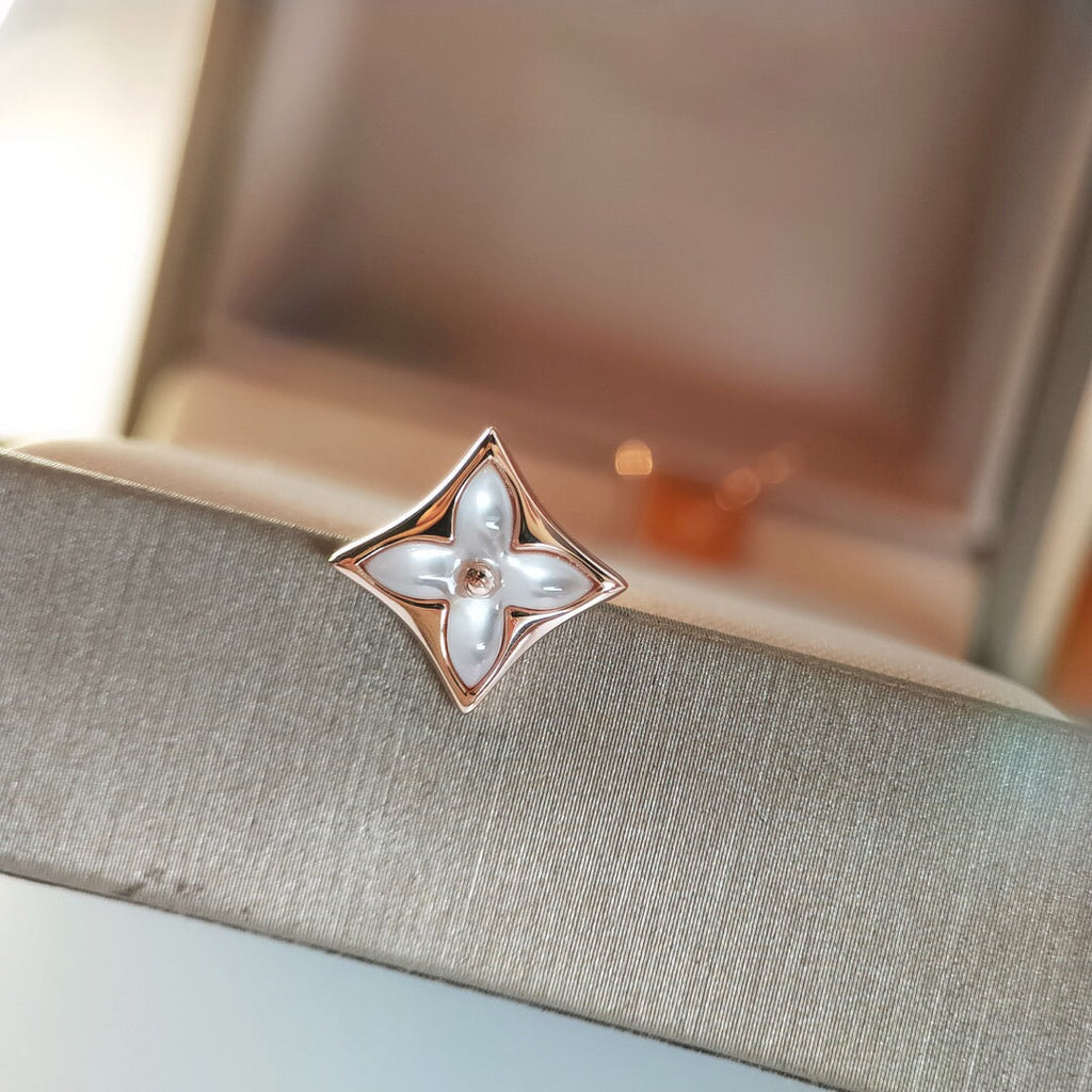 Dream STAR MOP PINK GOLD EARRINGS