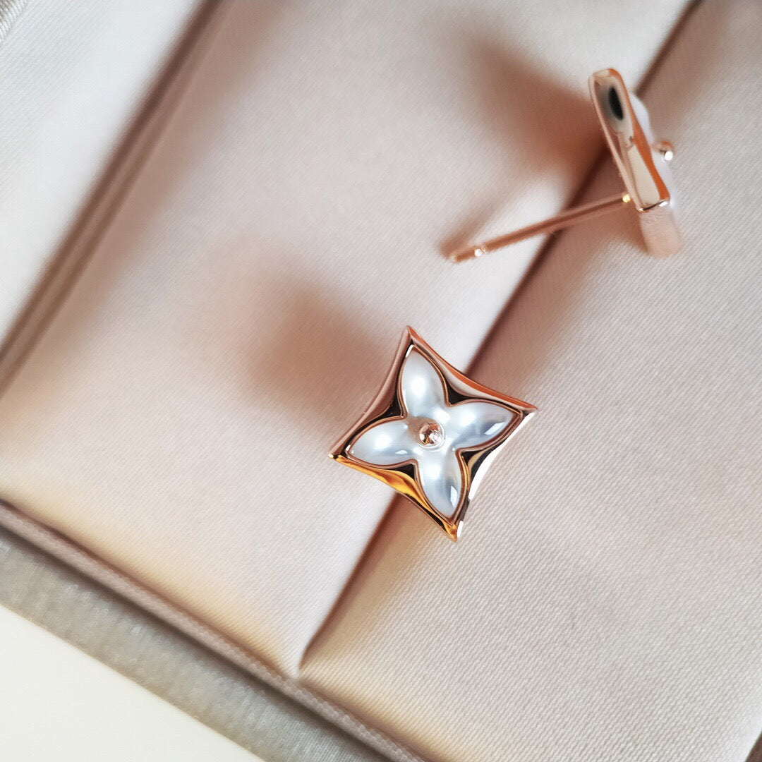Dream STAR MOP PINK GOLD EARRINGS