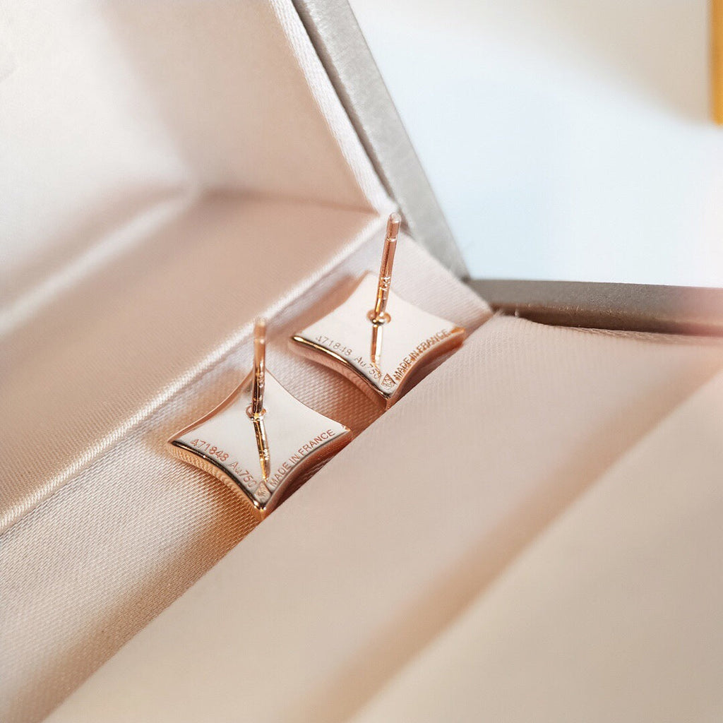 Dream STAR MOP PINK GOLD EARRINGS