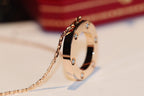 Dream LOVE NECKLACE 16MM 6 DIAMONDS PINK GOLD