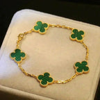 [Dream ]Neue CLOVER 5 MOTIV MALACHIT ARMBAND KOLLEKTION